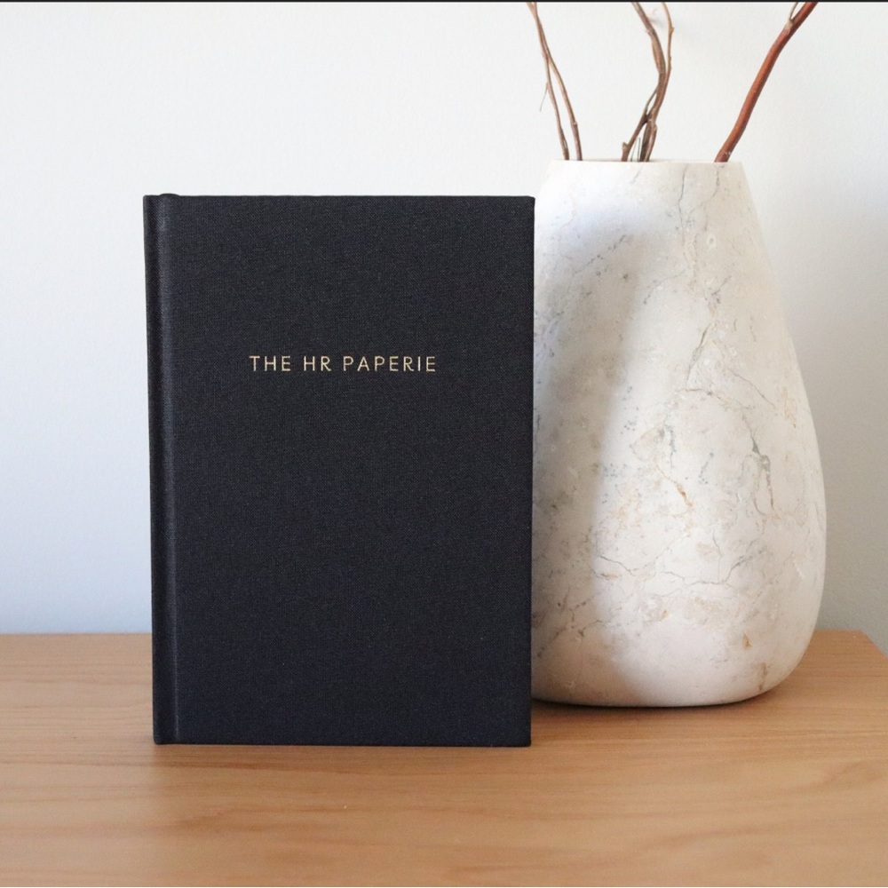 The HR Paperie Premium Linen Brainstorming Notebook I Blank Layout